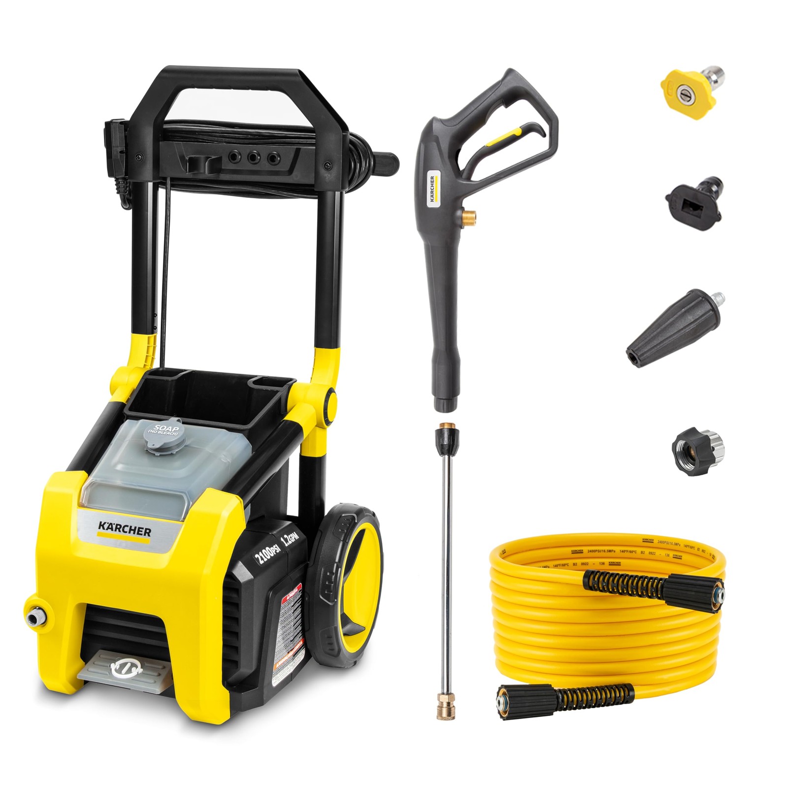 Kärcher Pressure Washer K2100PS CETA 3 Spray Nozzles Detergent Tank 1.2 GPM