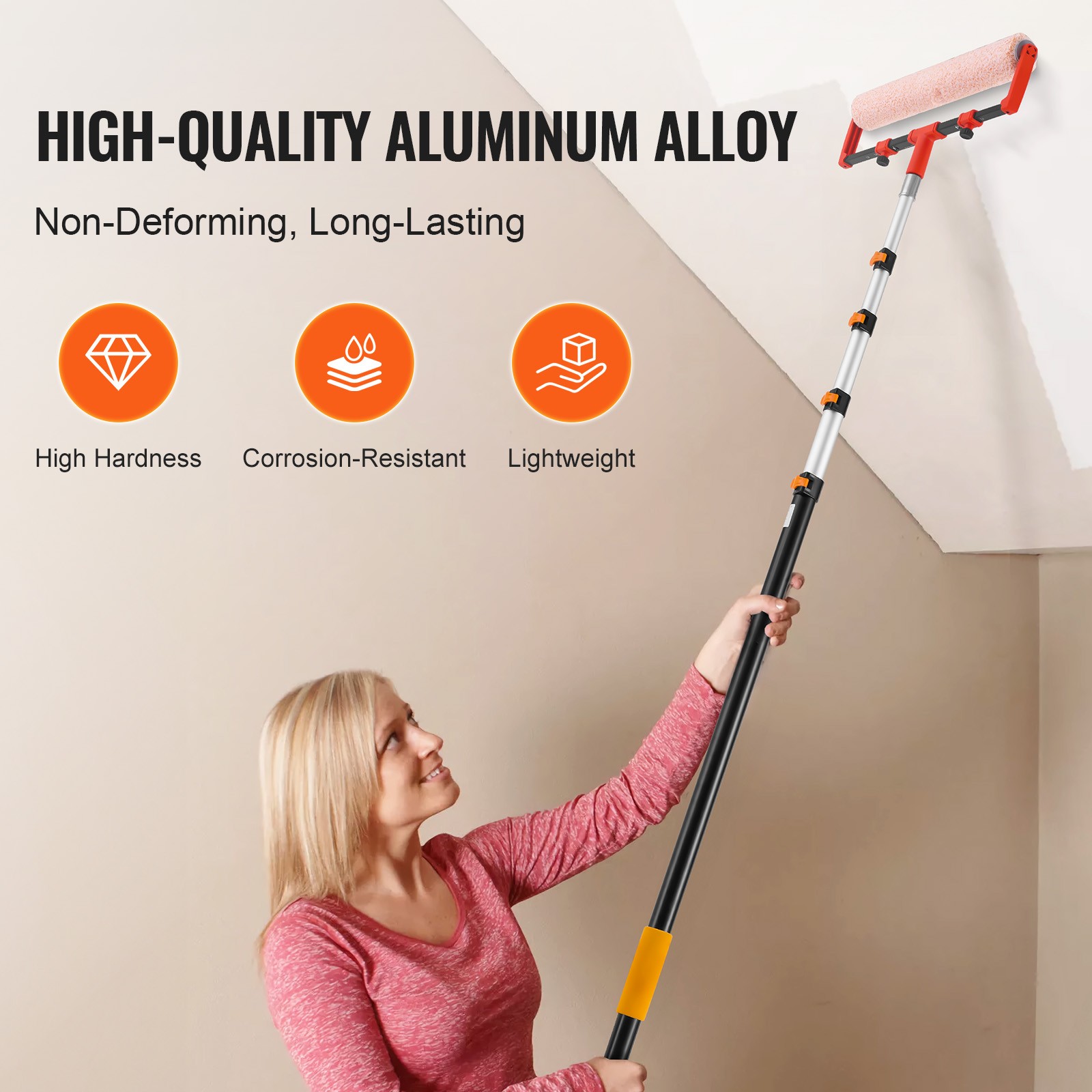 VEVOR Telescoping Extension Pole 6 to 24 FT Multi-Purpose for Painting Dusting