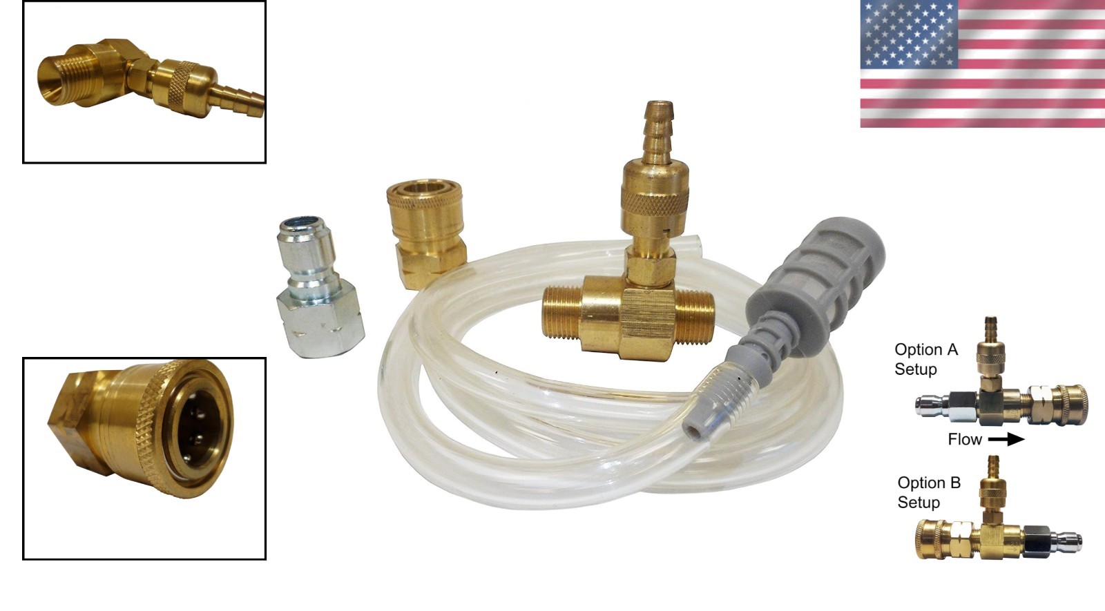 High-Pressure Soap Injector Kit – Fits Most Pressure Washers, 5 Gallon Tank