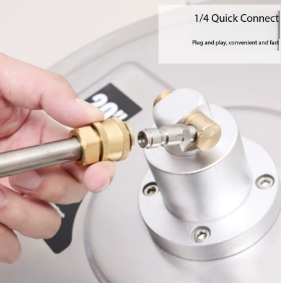 Stainless Steel Pressure Washer Quickly Connected To The Gas-electric Washer