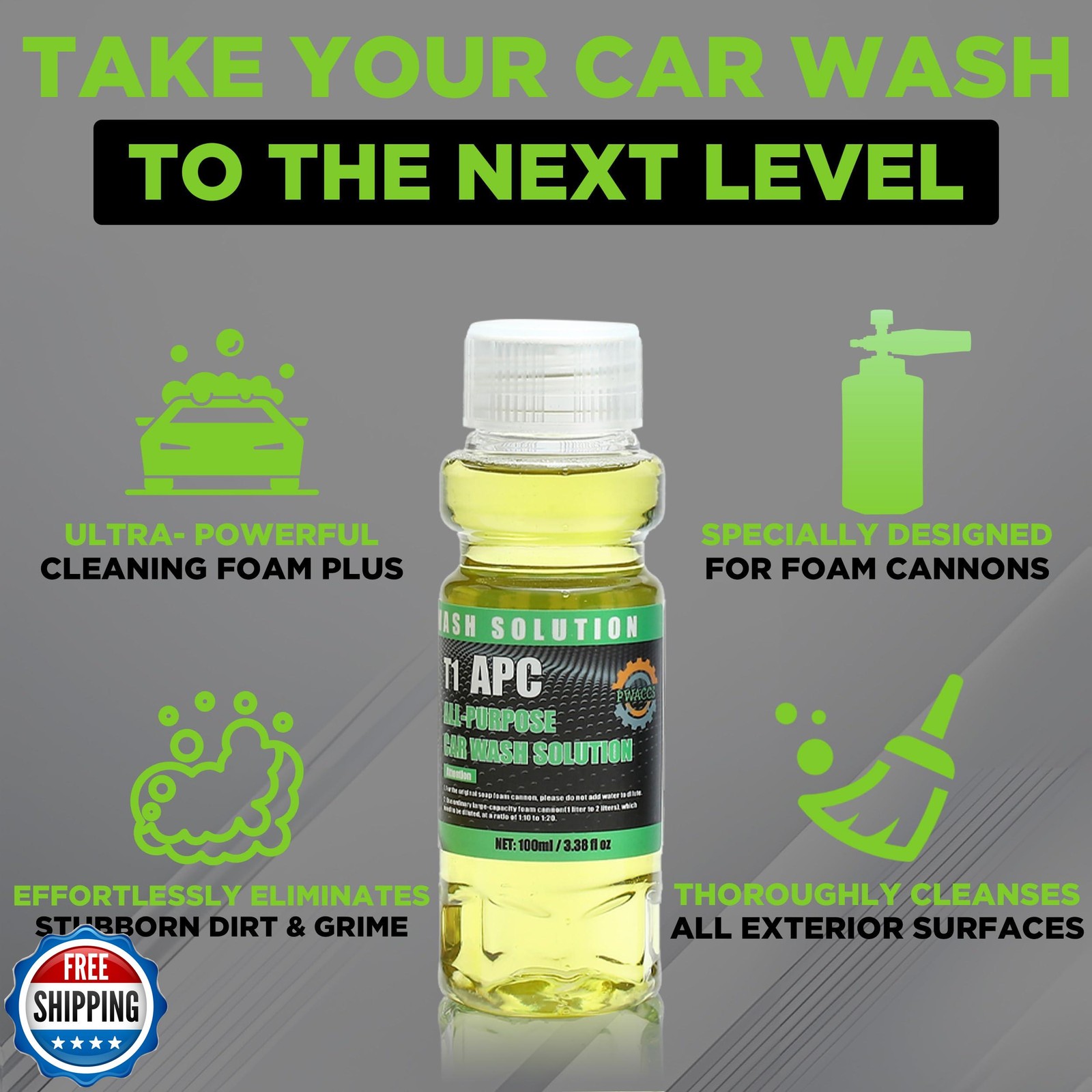 PWACCS Foam Cannon for Pressure Washer, Car Wash Kit with Soap, Snow Foam Bla