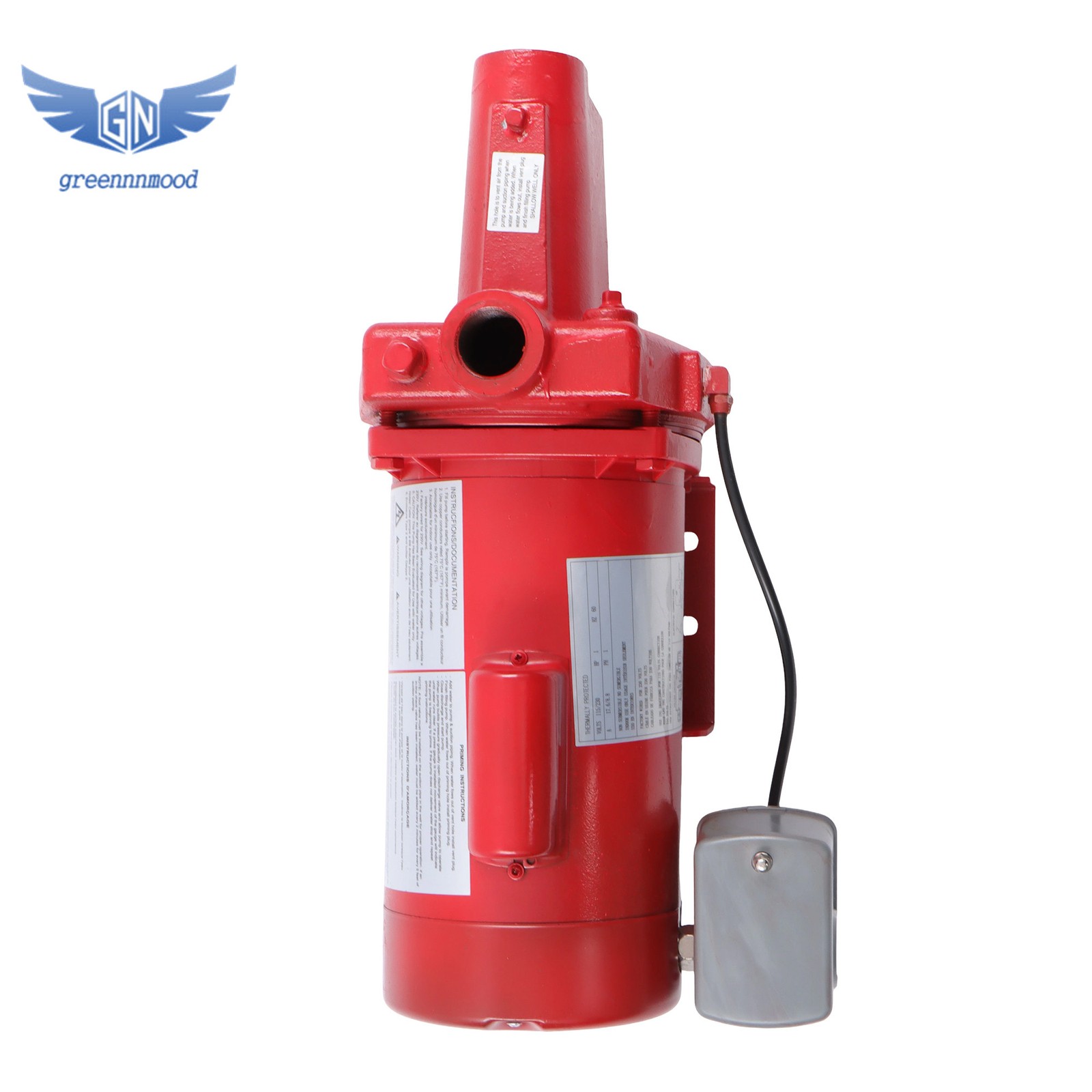 1 HP 23 GPM Dual Voltage 115/230 Volt Cast Iron Shallow Well Jet Pump Red 602208
