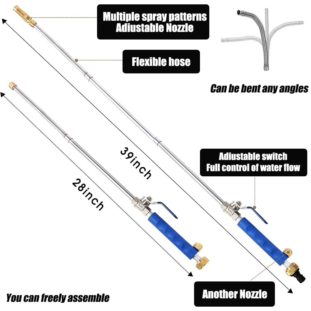 High Pressure Power Washer Wand, Watering Sprayer Cleaning Tool, Hydro Jet Wa…