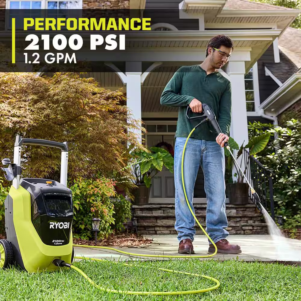 2100 PSI 1.2 GPM Cold Water Corded Electric Pressure Washer with Foamer