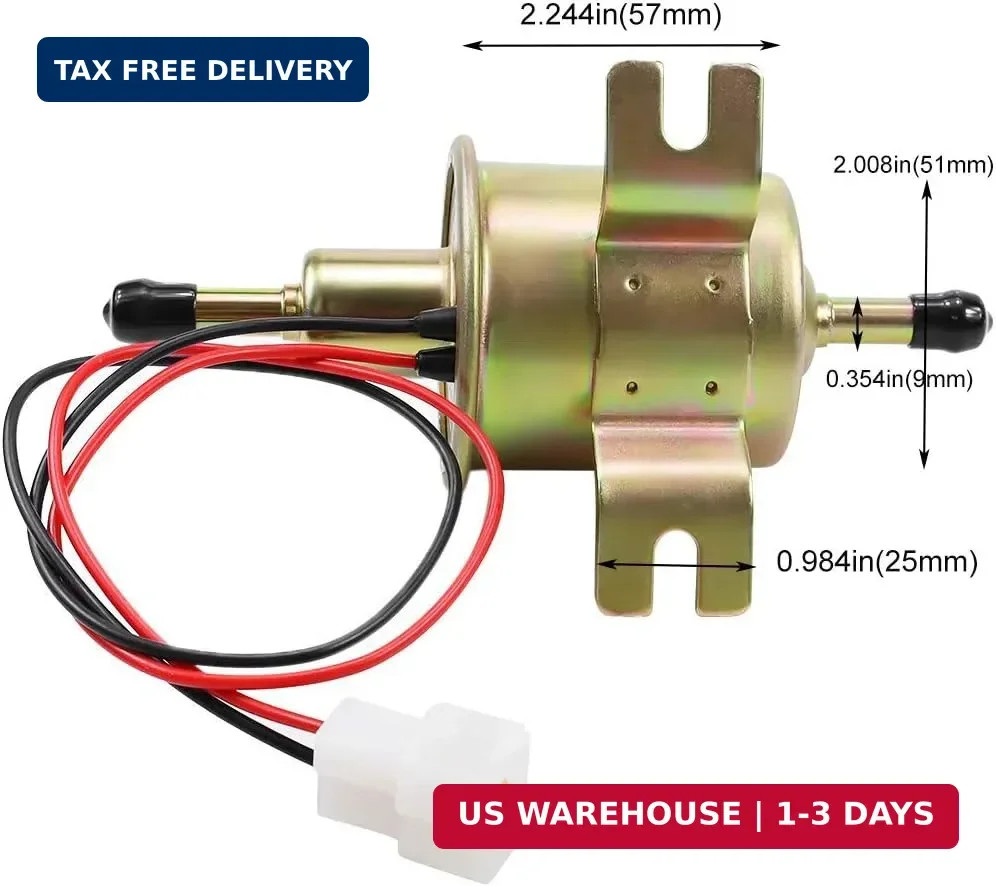 Electric Fuel Pump 12V Universal Low Pressure 12 Volt Transfer Inline Fuel Pump