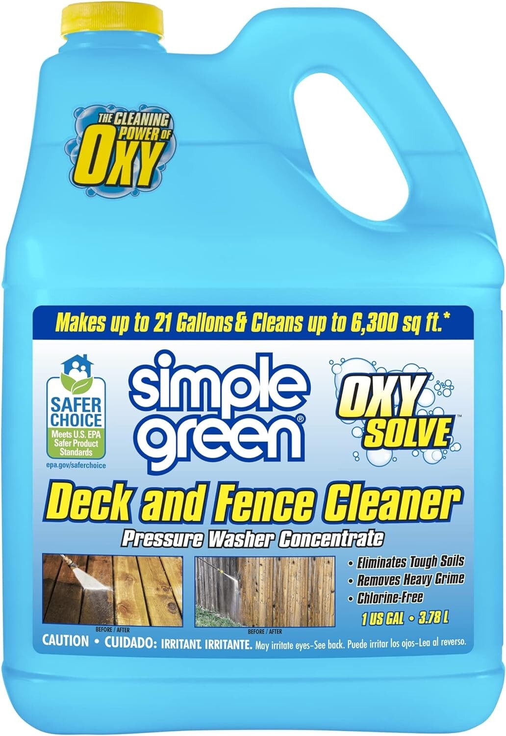 Simple Green 18231 Oxy Solve Deck & Fence Pressure Wash Cleaner – 1gal