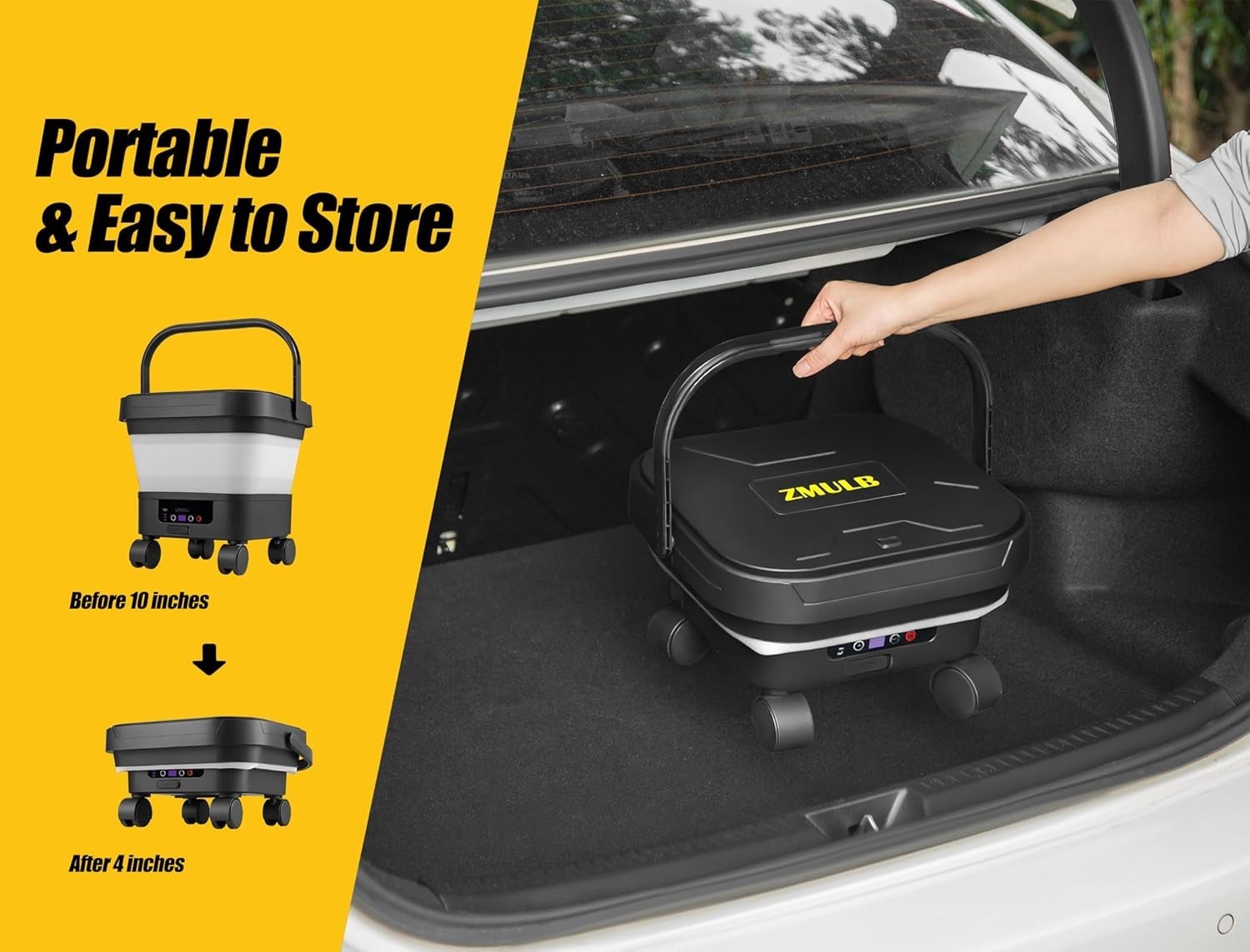 Portable Cordless Pressure Washer with Water Tank Battery Powered
