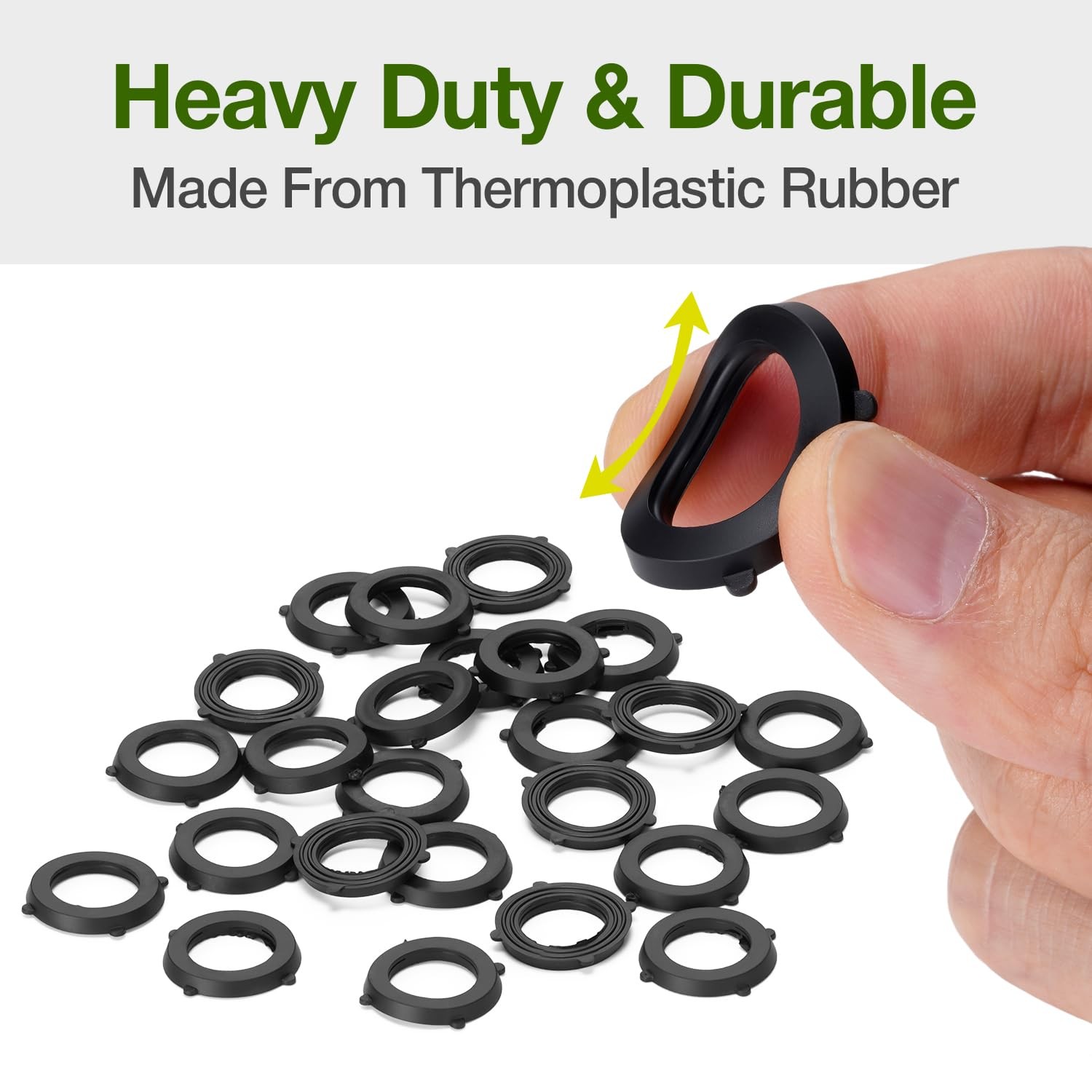 30 Pack Garden Hose Washers with Self-Locking Tabs – Heavy Duty Rubber Seals …