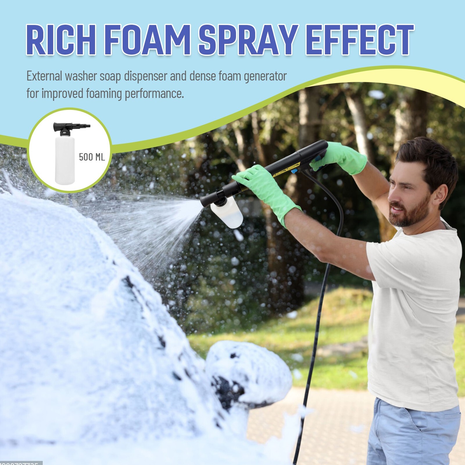4800PSI Max 3.6GPM, Electric Pressure Washer with 4 Quick Connect Nozzles