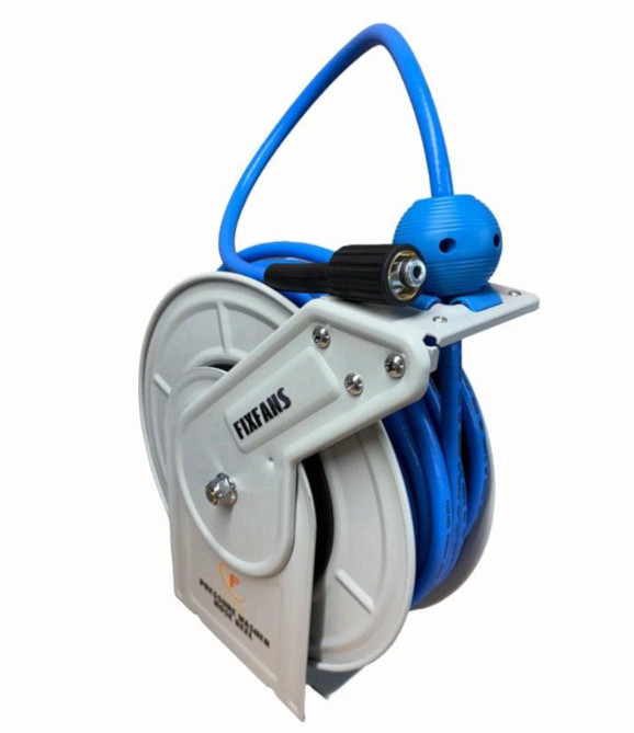 ProTool Retractable Hose Reel 60ft 1/4″ M22 Pressure Washer Auto Rewind