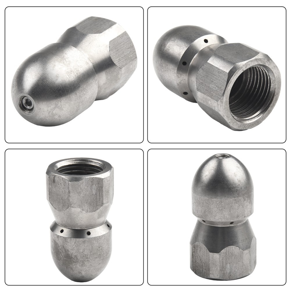 G1/2inch Pressure-Drain Jetter Hose Nozzle Flusher Pipe Nozzles For Heavy Dirty