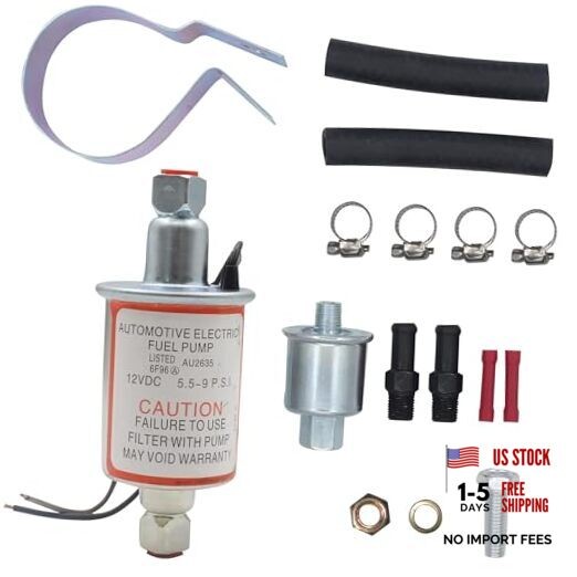 12V Universal Electric Fuel Pump Low Pressure 5-9 PSI Gas Diesel Installation