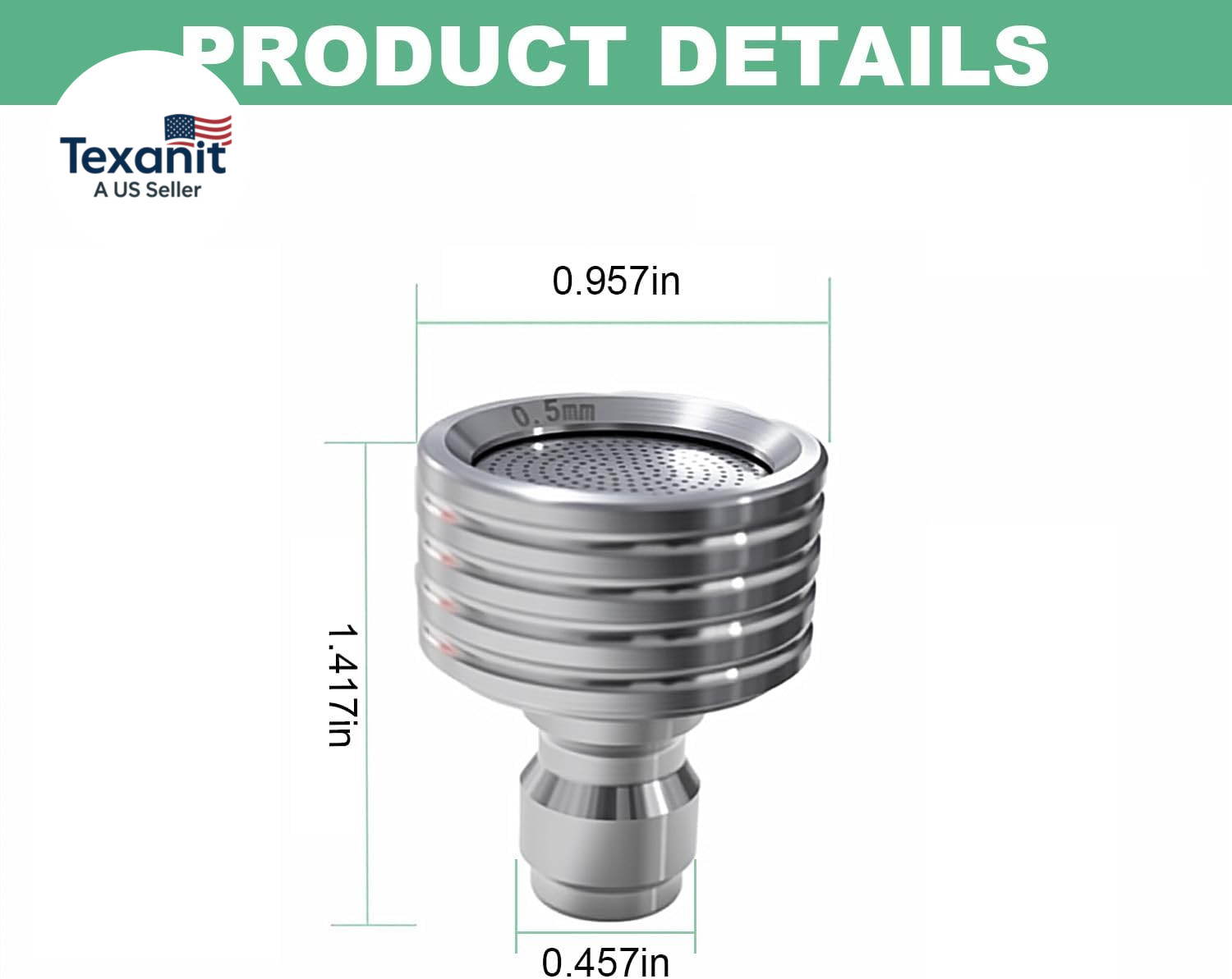 Stainless Steel Pressure Washer Nozzle Tips, 0.3Mm/0.4Mm/0.5Mm Hole, 1/4″ Quick