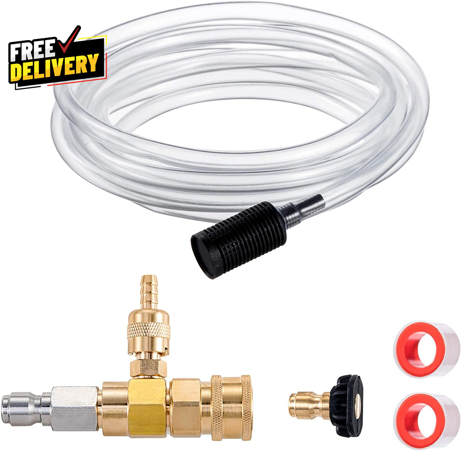 Downstream Injector for Pressure Washer Power Washer Chemical Injector Kit Soap