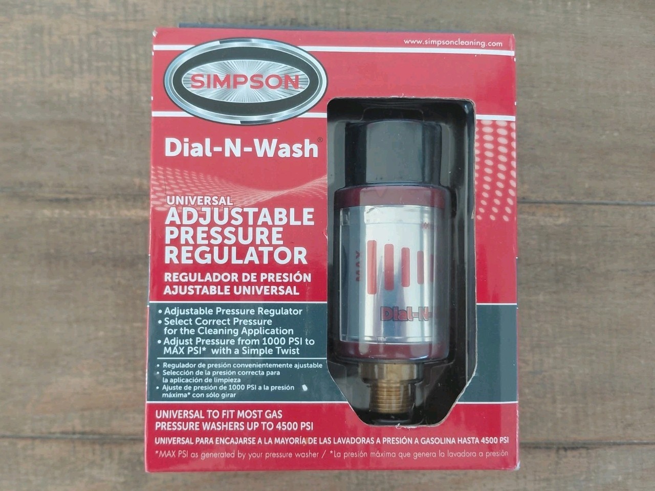 Simpson 4500PSI Dial-N-Wash Adjustable Pressure Washer Regulator 82232