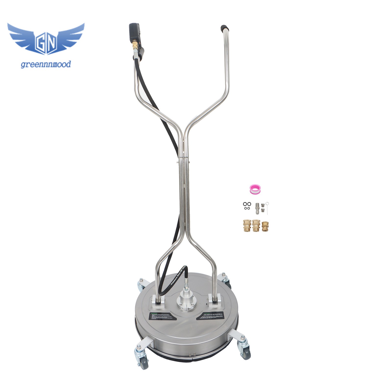 20″ Pressure Washer Surface Cleaner w/ Handles & Wheels Quick Connect 60000 psi