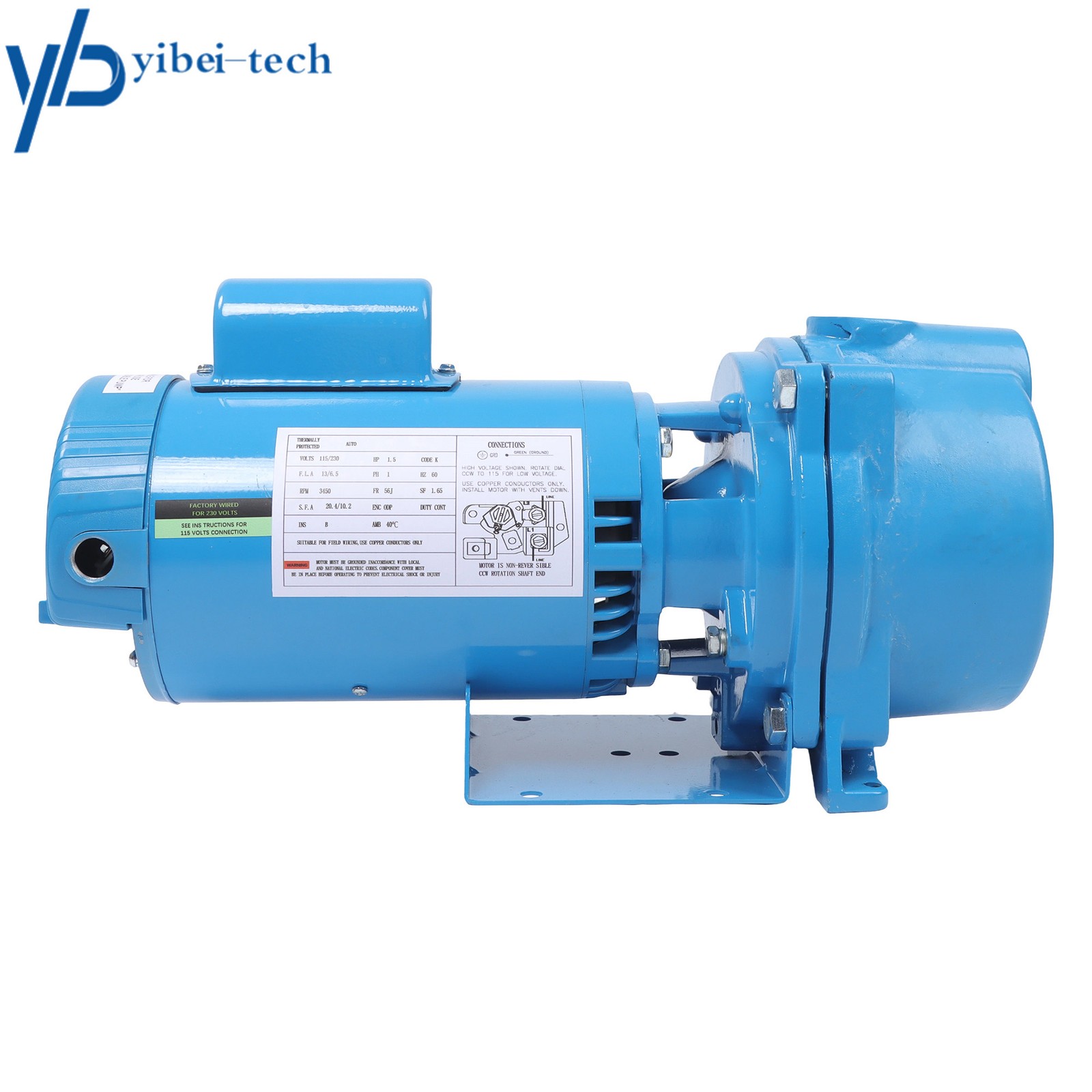 GT15 3450 RPM 1.5 HP 115/230V Water Well Irrigation Sprinkler Pump 1 Phase