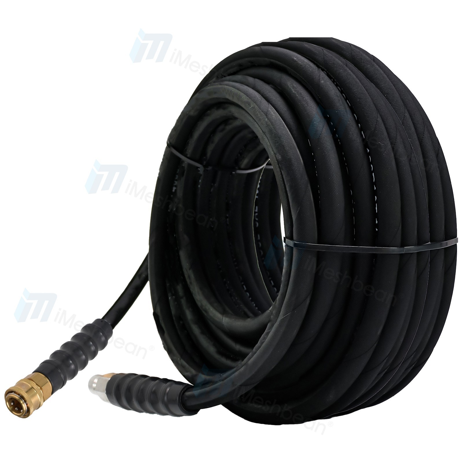 100′ Pressure Washer Hose Non-Marking – 4000 PSI 100 ft. Length Gray W/ Coupler