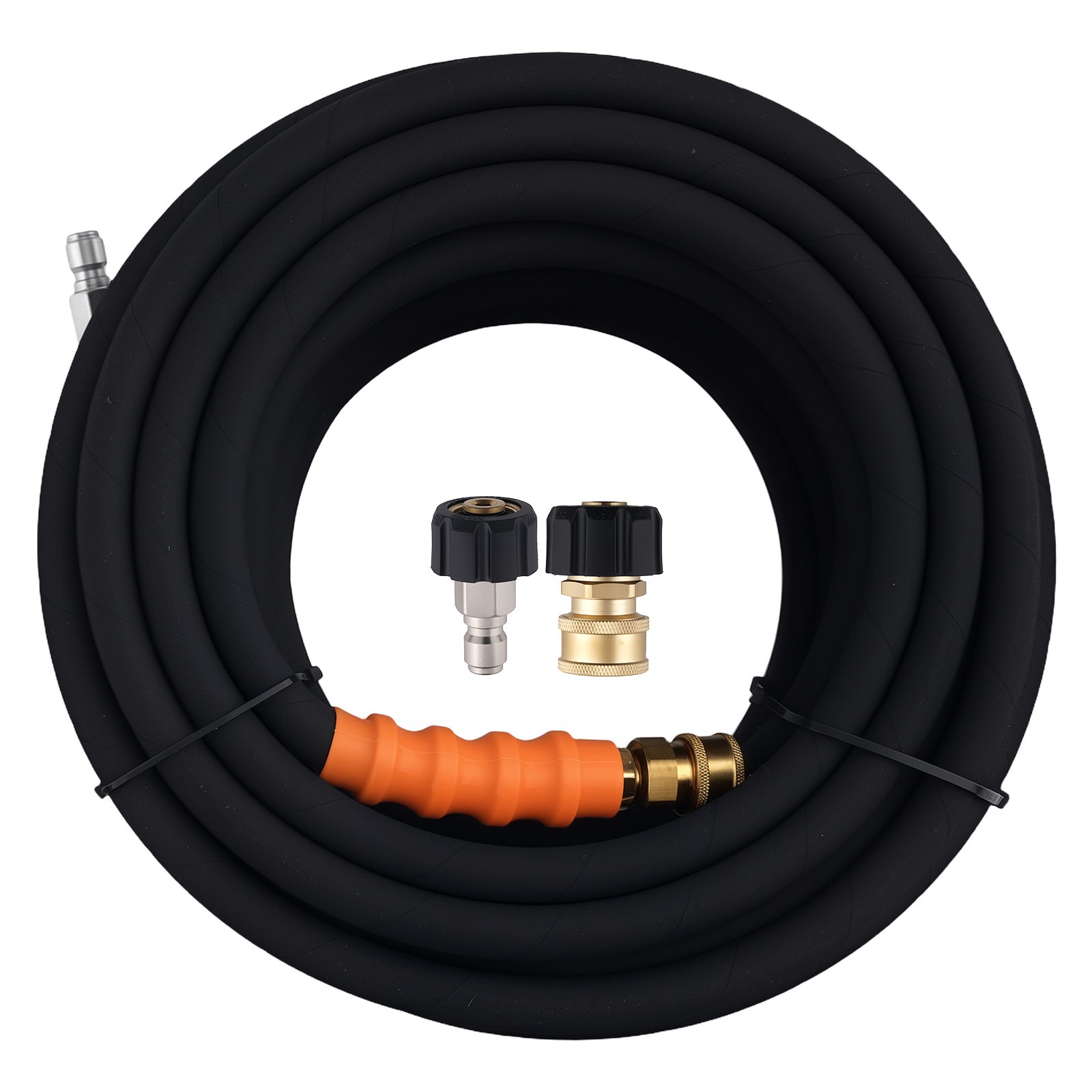3/8″ Quick Connect Pressure Washer Hose 75FT 4800PSI Max 248°F Steel Wire Braid
