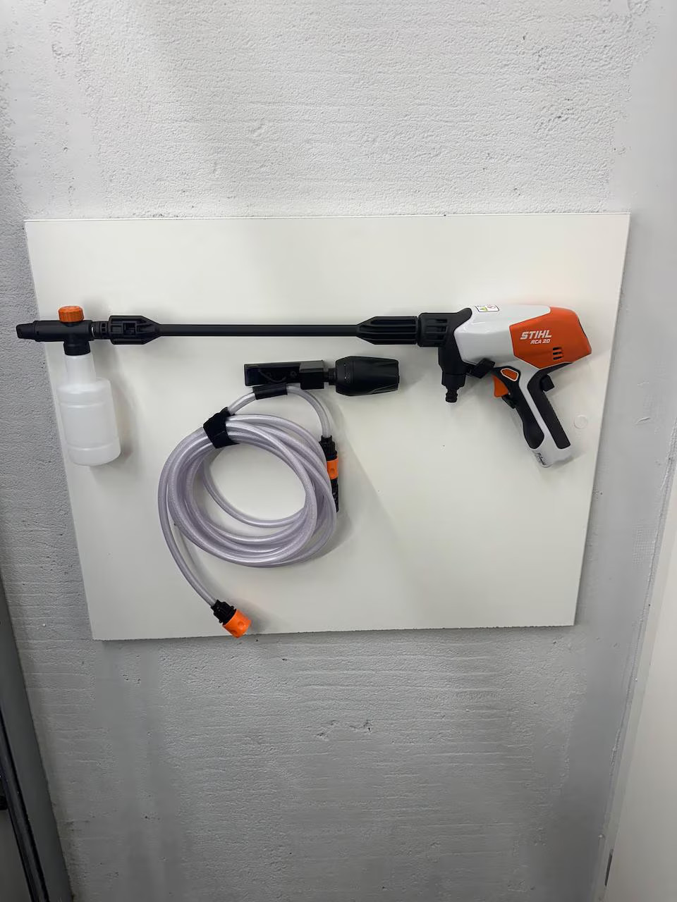3D Printed STIHL RCA20 Pressure Washer Wall Mount with Hose Holder