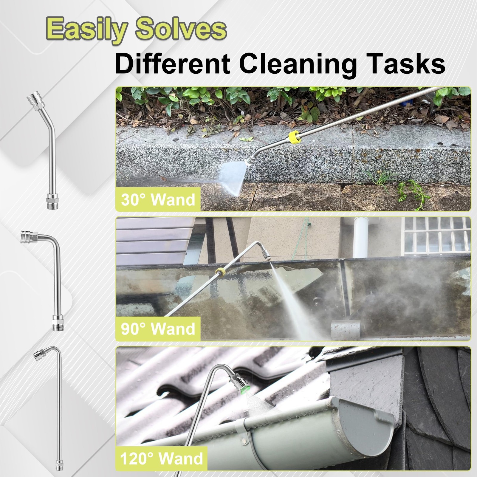 120″ Pressure Washer Extension Wand – Stainless Steel Lance, Gutter Cleaner, 5 N
