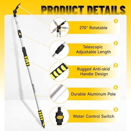 12ft (20ft Reach) Gutter Cleaning Tools from The Ground, Telescoping Rain Gutter