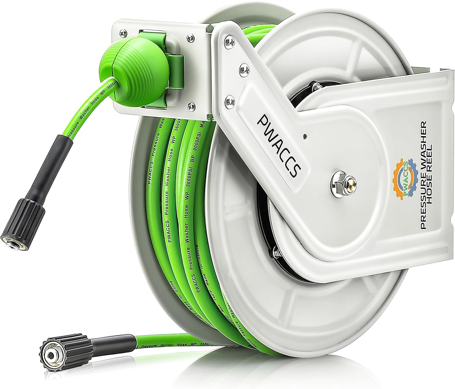 Retractable Pressure Washer Hose Reel, Heavy Duty Power Washer Hose Reel 1/4″ X