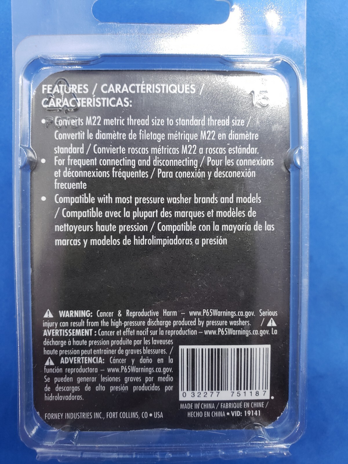 Forney Pressure Washer Parts (75118, 75176, 75109) Screw Nipple & Coupler Filter