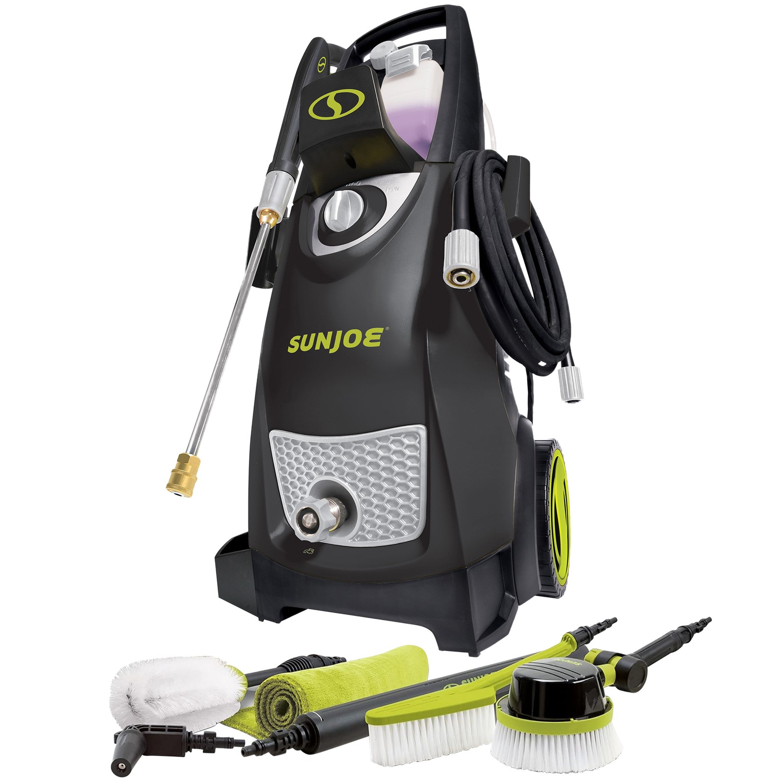 Sun Joe Electric Pressure Washer with Wheels & Auto Cleaning System Accessories