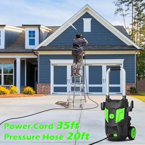 4800 PSI Electric Pressure Washer w/ Foam Cannon & 4 Nozzles – Car & Patio