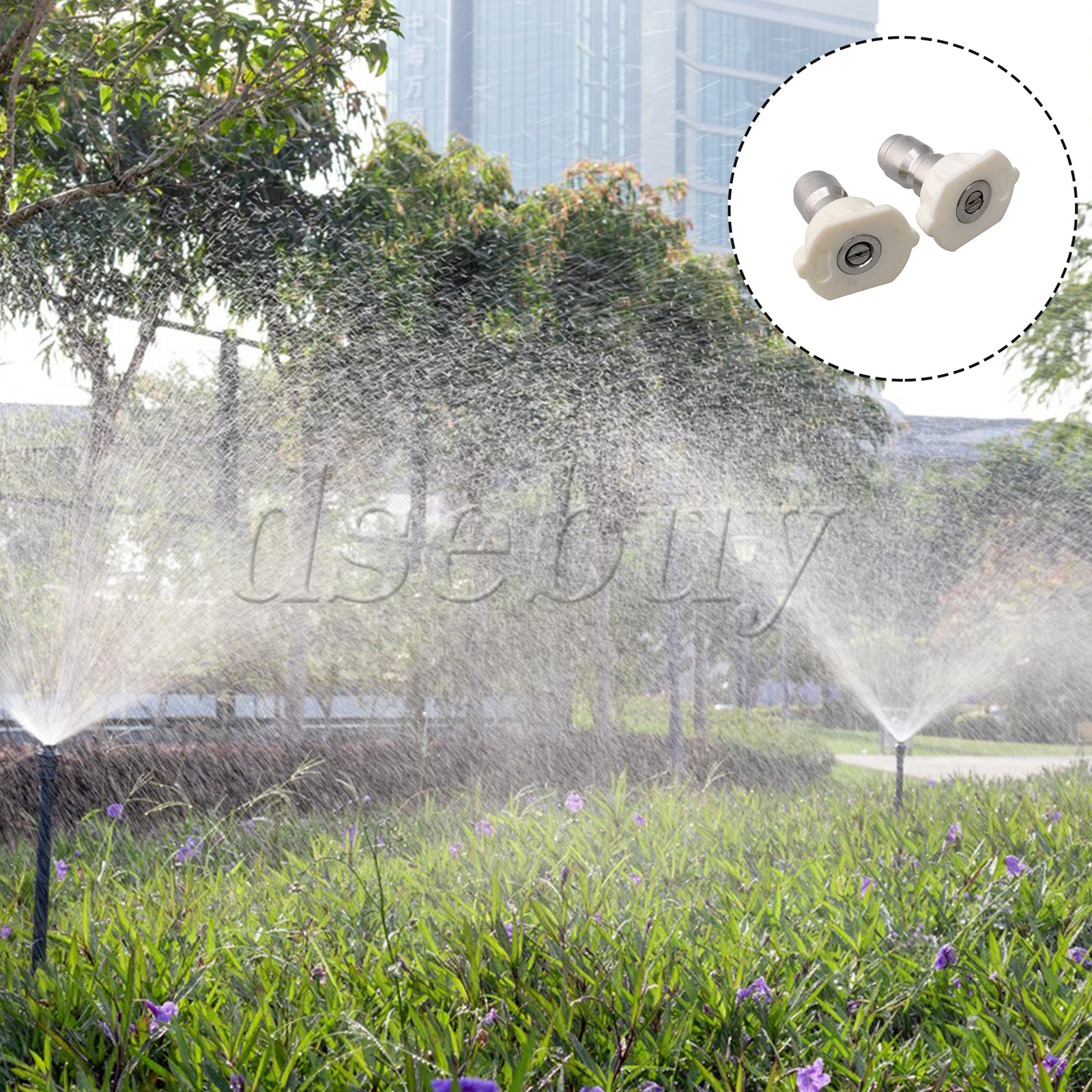 20Pieces White High Pressure Spray Nozzles Tip 40 Degree 1/4″ Quick Connection