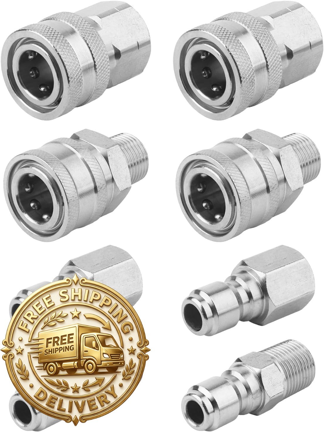 8 Pack Pressure Washer Quick Connect 3/8 Inch, Pressure Washer Fittings Stainles