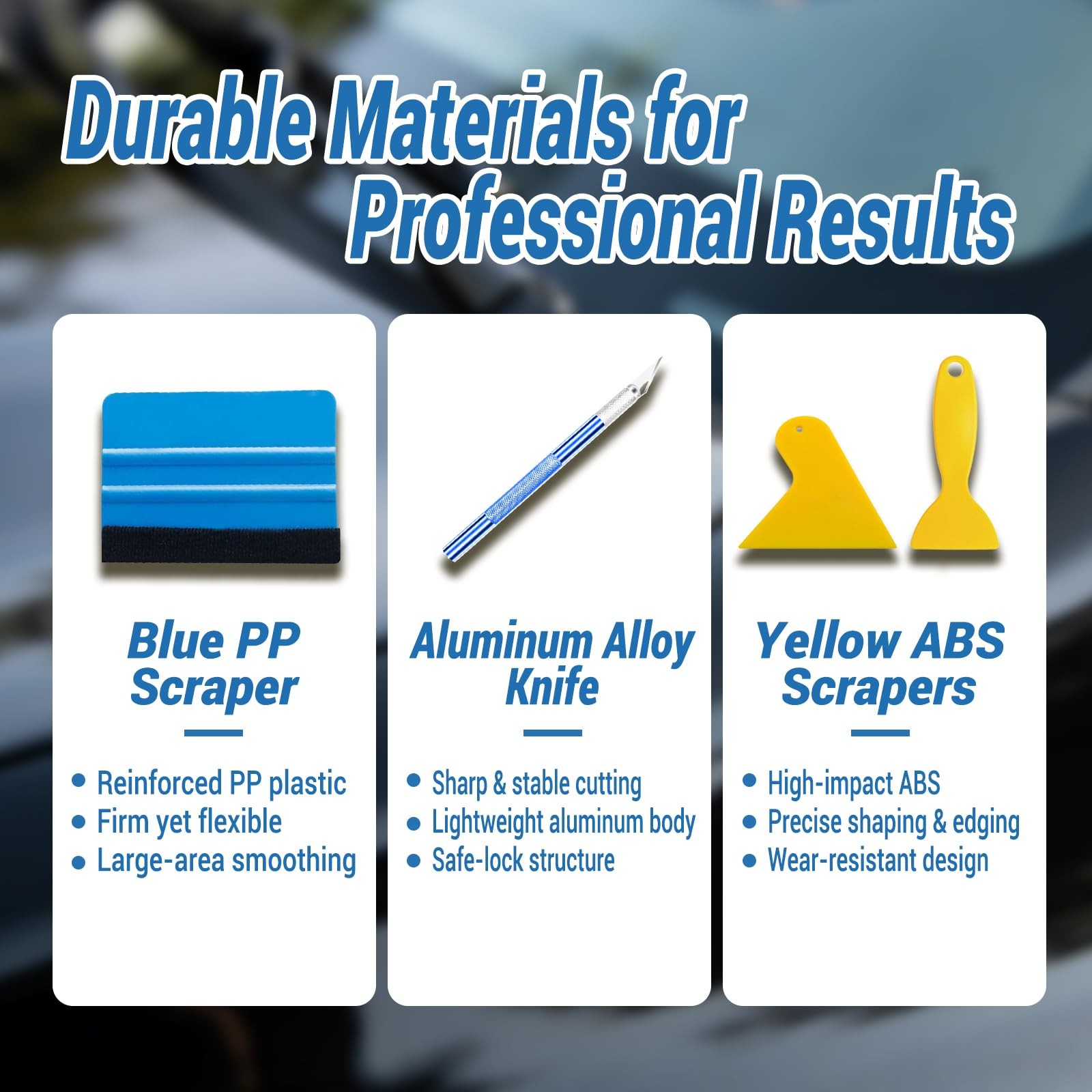 AZY Auto Body Tools Set 11PCS – Flexible Bondo Spreader for Car…