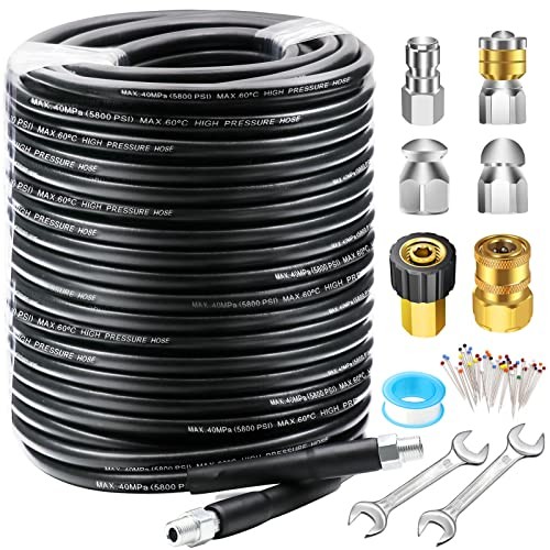 Pressure Washer Sewer Jetter Kit 150FT 5800PSI West Bay