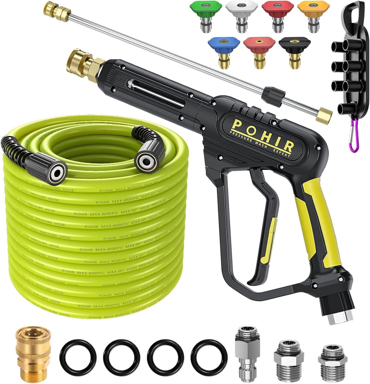 All-in-One Pressure Washer Kit: 3600 PSI Gun, 50ft Hose & Extension Wand