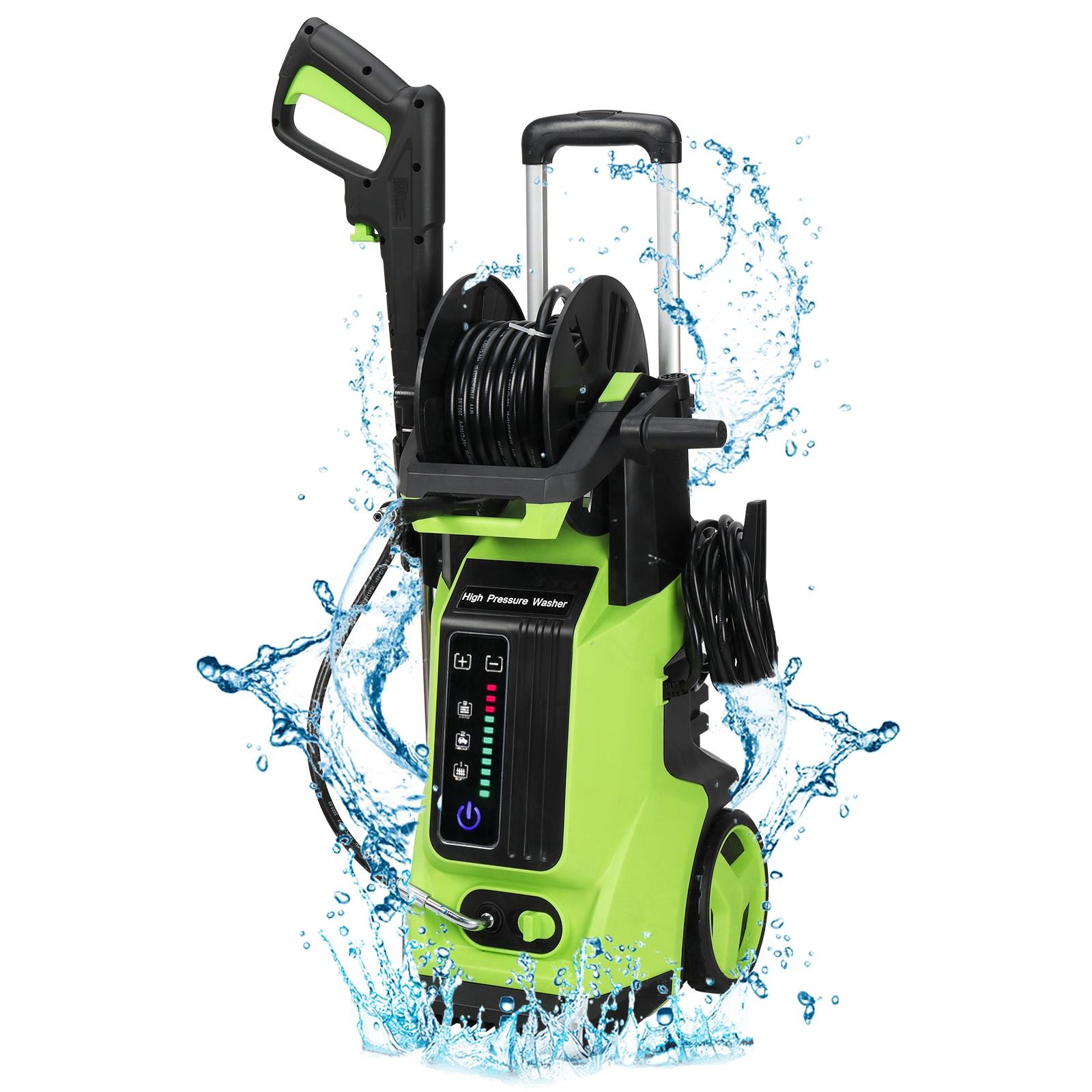 Electric High Pressure Washer 3800PSI Max 2.8 GPM w/Spray Gun for Clean Cars