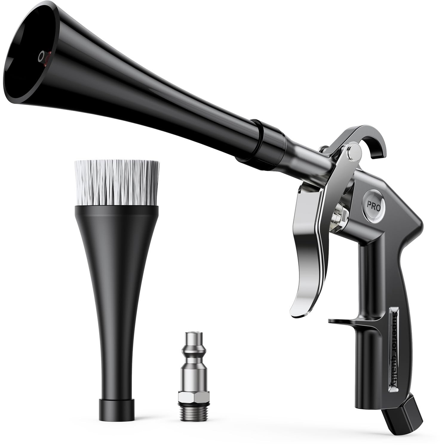 Tornado Car Cleaning Gun Interior Dryer Air Blow Gun, Automotive Tool Black
