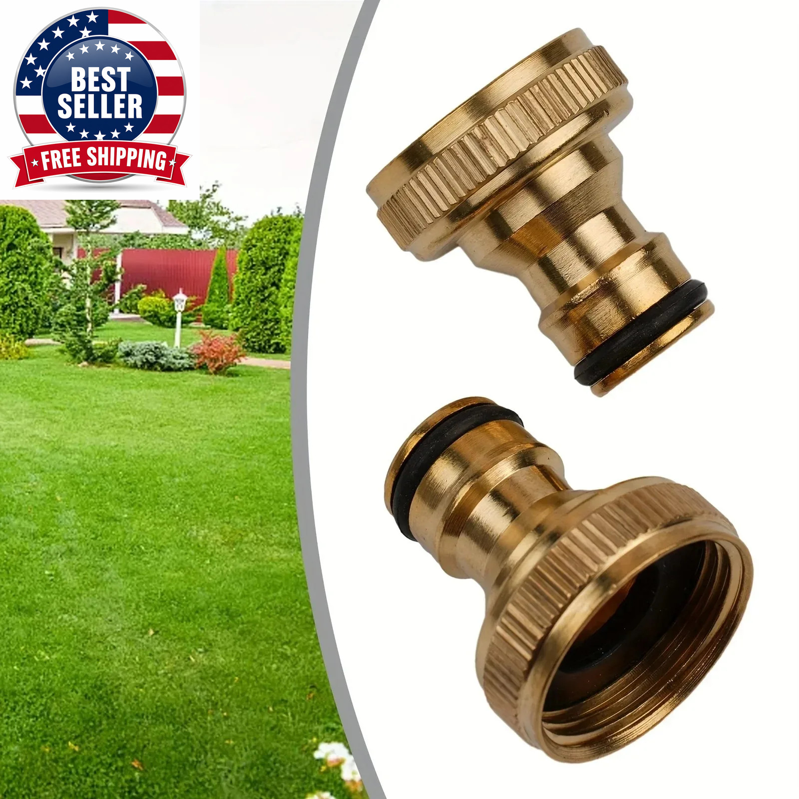 Brass Faucet Tap Connector Mixer Hose Adaptor Quick Connecter 1/2 3/4 Copper Hos