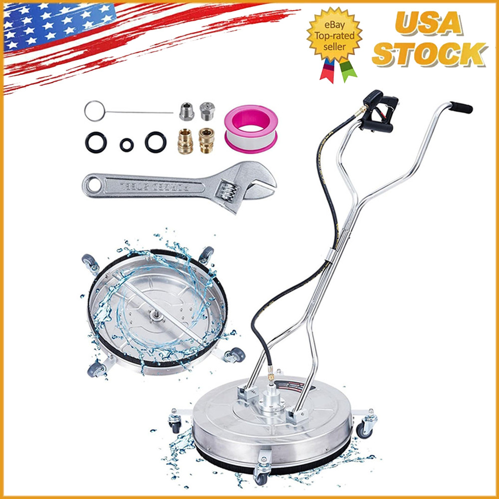 24″ Pressure Washer Surface Cleaner Power Concrete Cleaner with Handles & Wheels