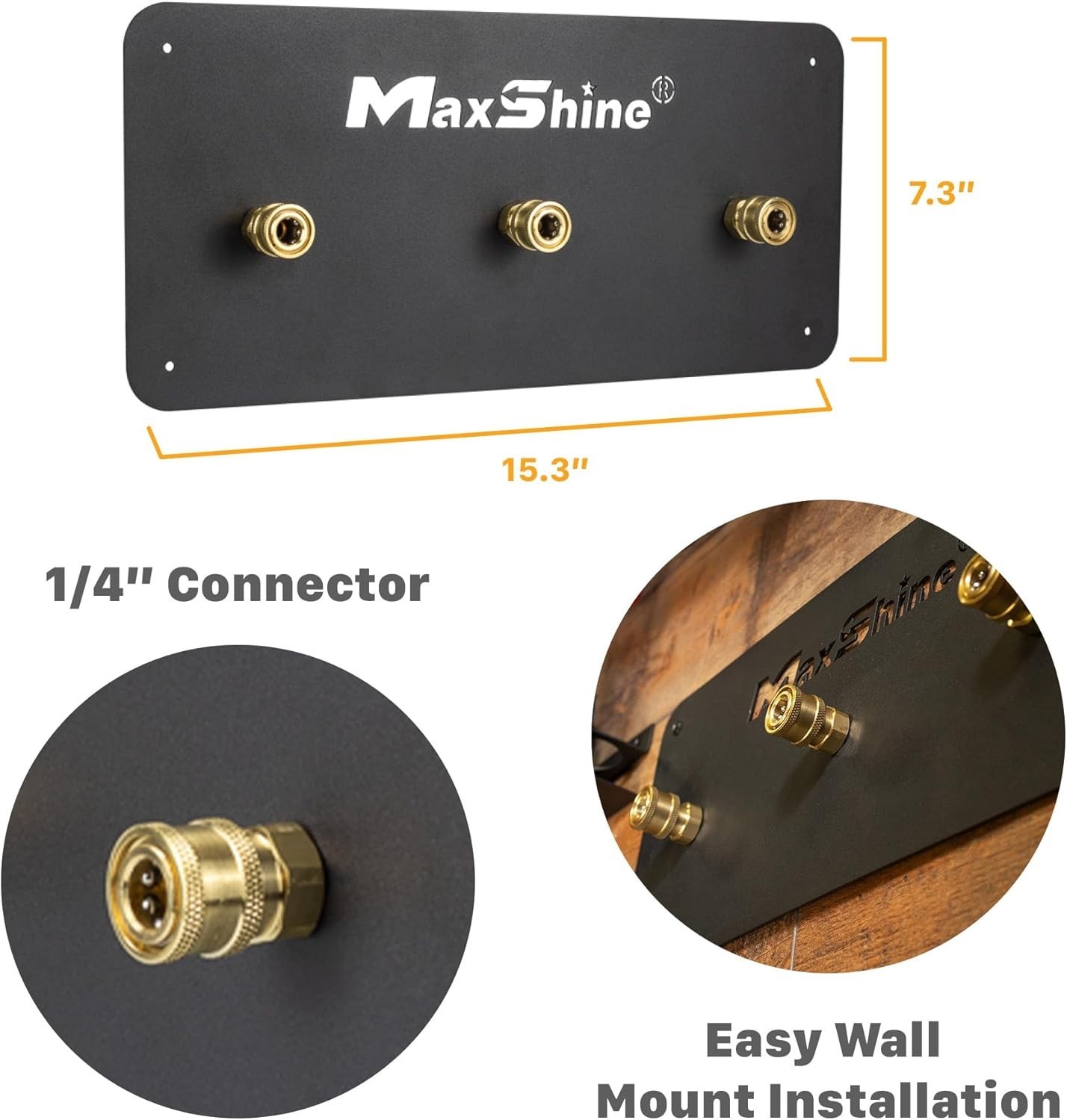 Durable Metal Wall Organizer for Foam Cannons – Holds 3 Quick Connects Securely