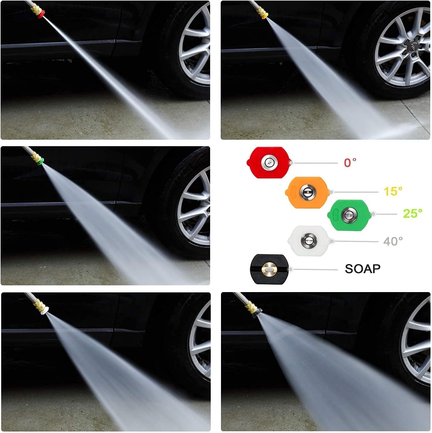 4000 PSI 40″ Replacement Pressure Washer Gun Extension Wand 5 Nozzle Tips M22-14