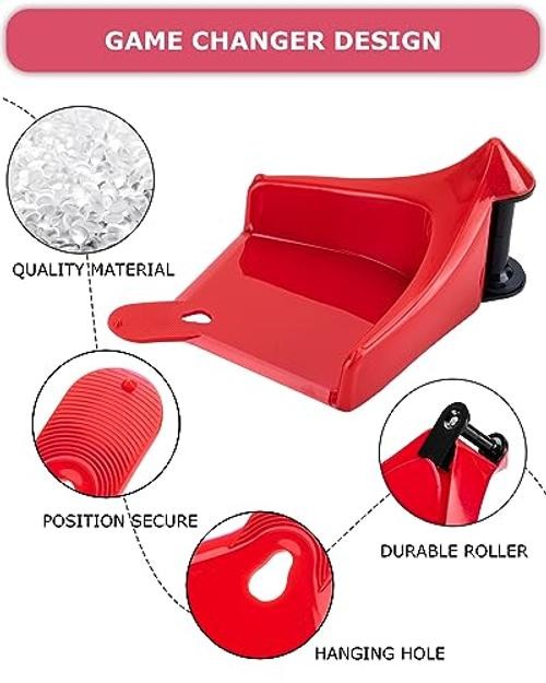 Car Hose Guide 4PCS, Hose Guide for Car Wash Detail, Tire Hose Roller Red