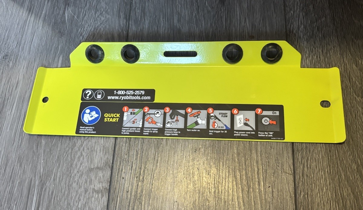 Ryobi 2700PSI Pressure Washer Face Panel 637671019 RY142711
