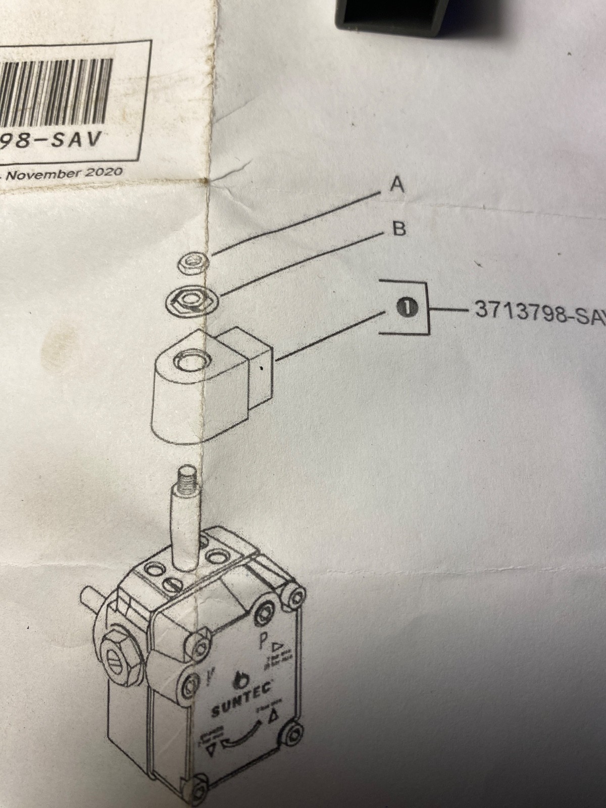 110-120 vac SUNTEC Solenoid Coil #37-13-824