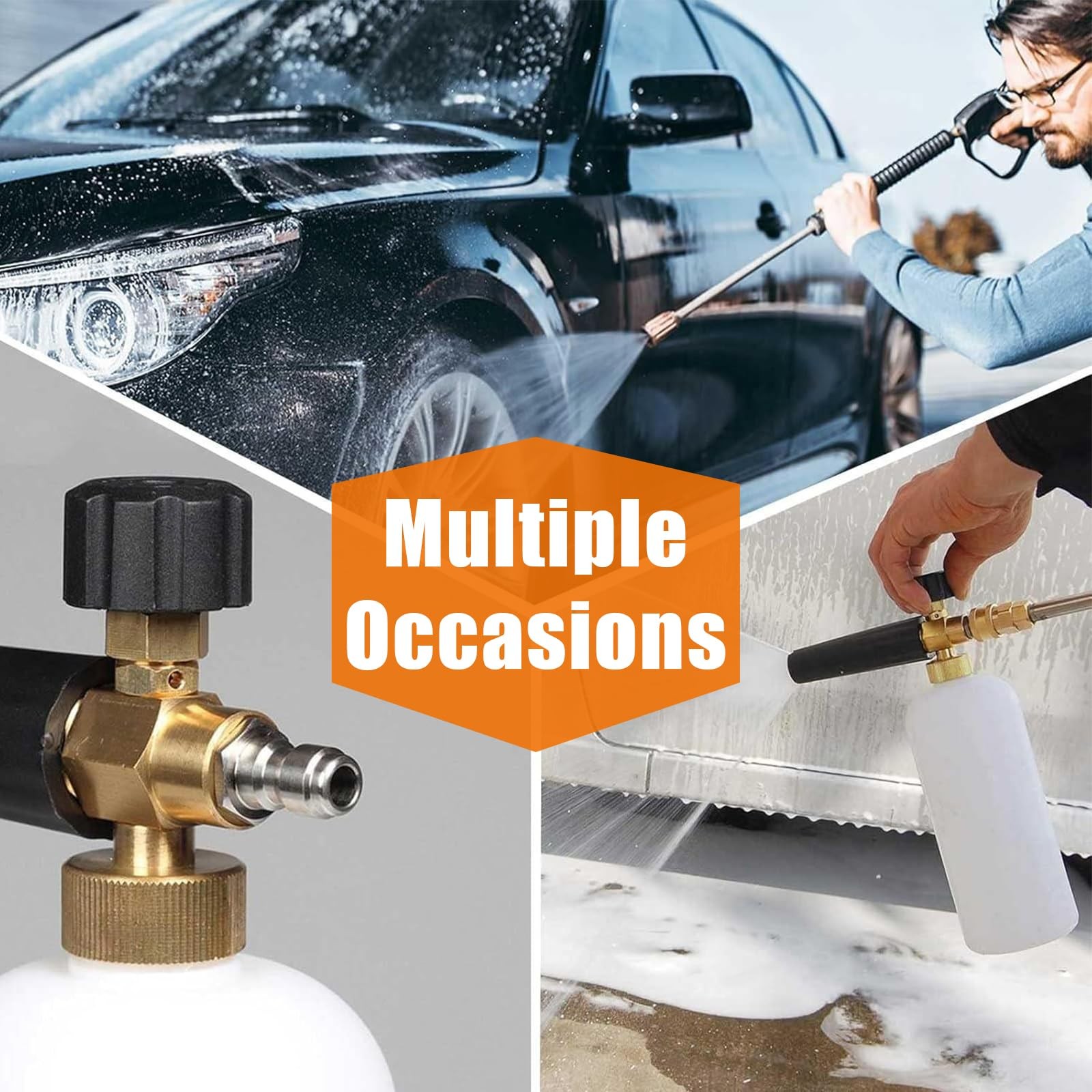 2 PCS 3/8 Inch Pressure Washer Male Nipple NPT Quick Connect Plug