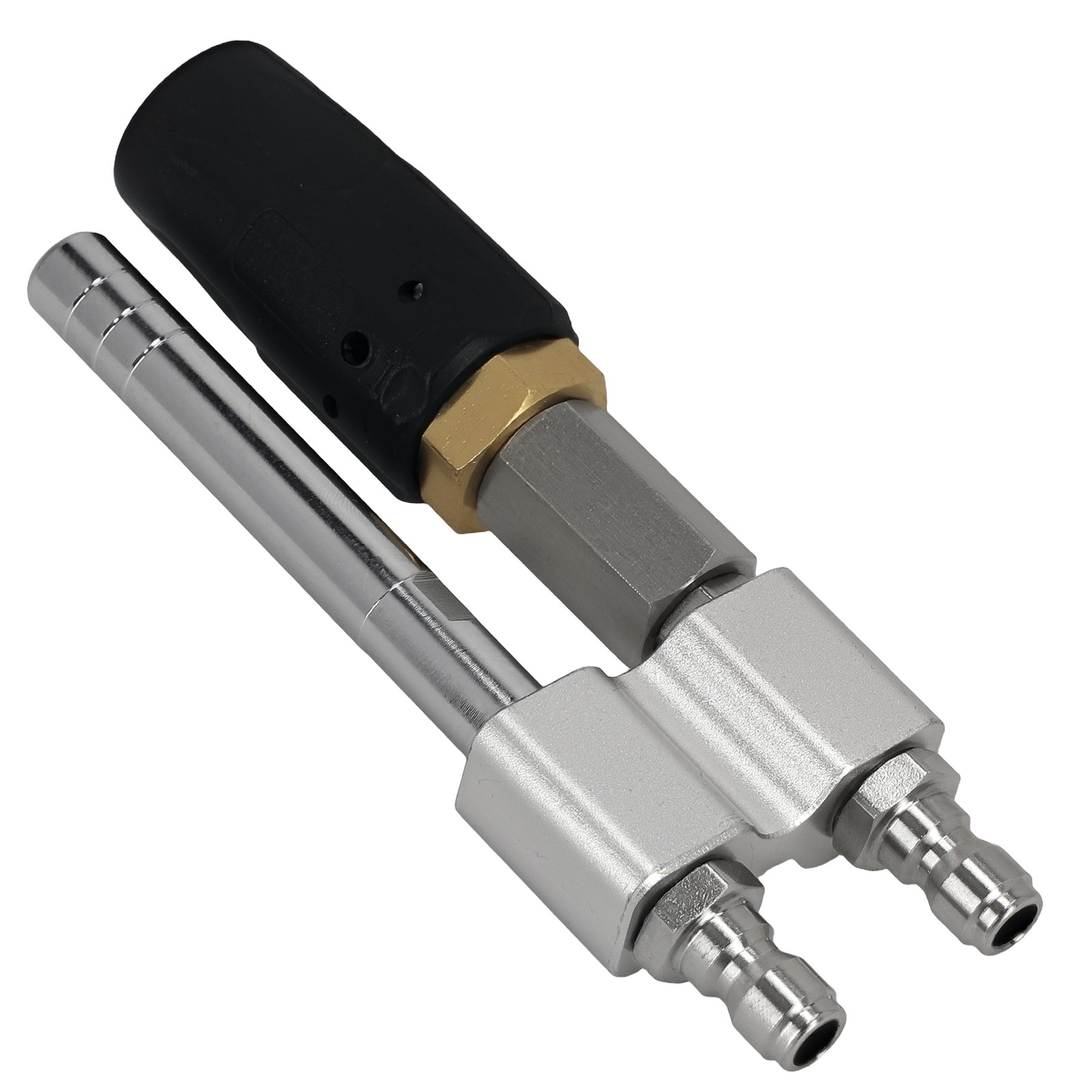 2-in-1 Adjustable Brass Nozzle for Pressure Washer 6000 PSI Soft Wash Tip 0-60°