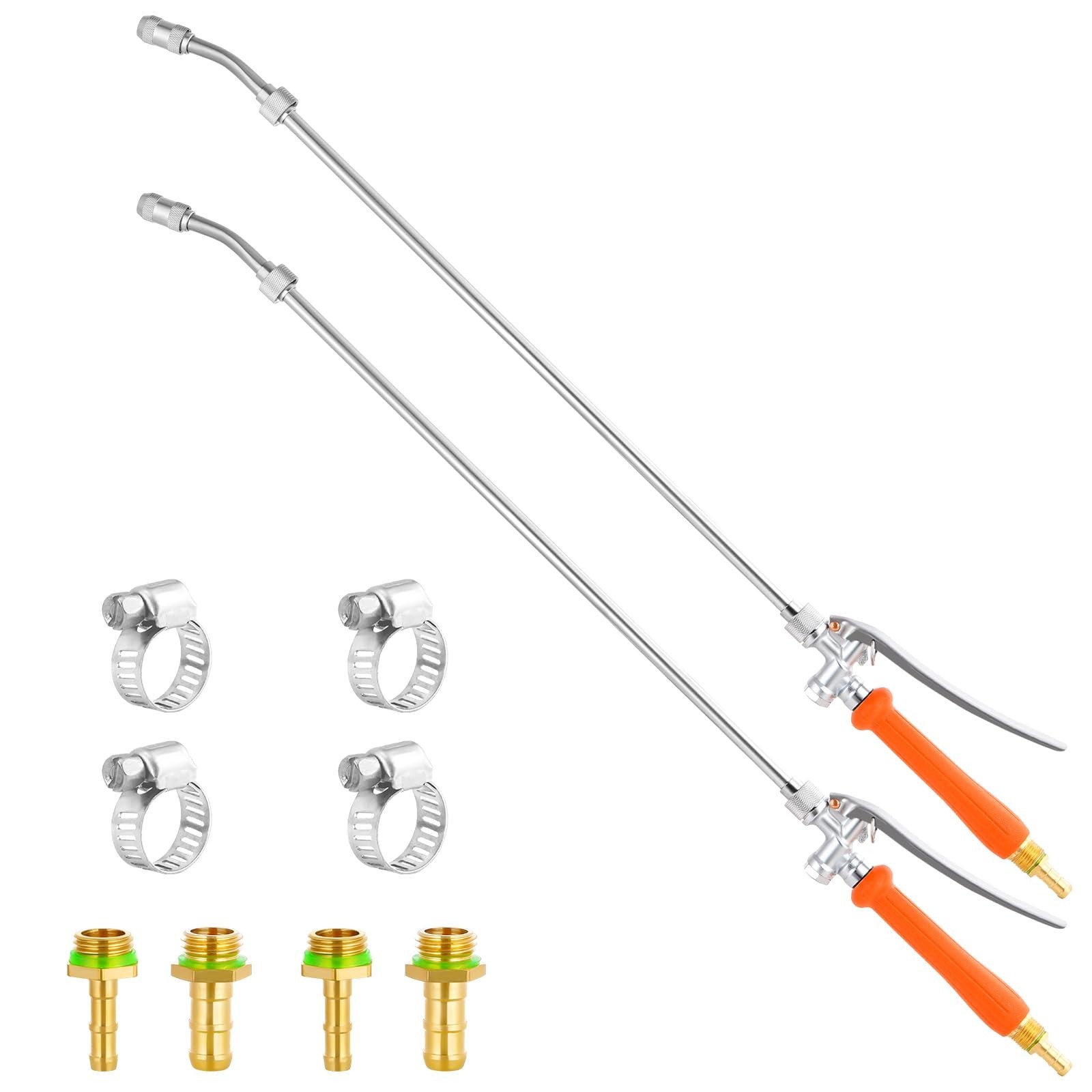2 Pack 29″ Adjustable Spray Wand Replacement, Brass Barb for 1/4″ & 3/8″ Hoses,