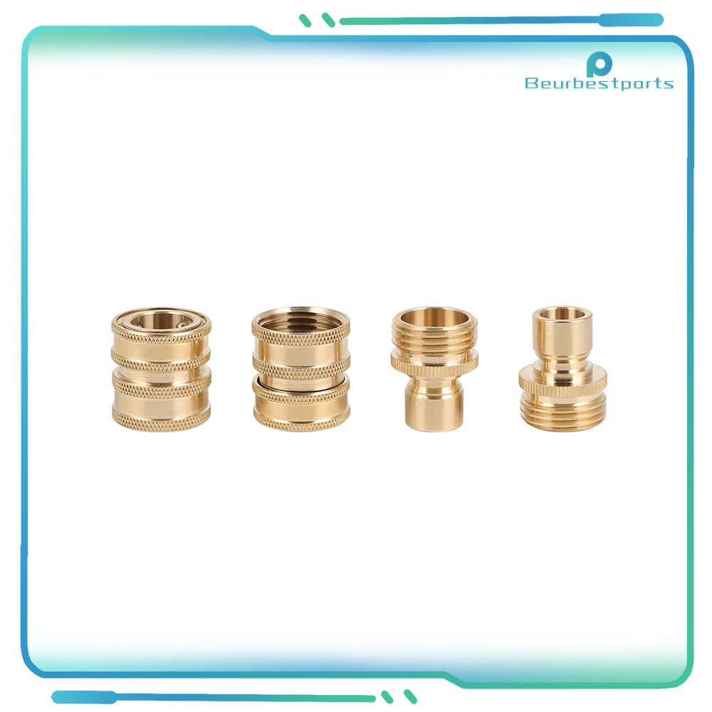 3/4″ Garden Hose Quick Connect Water SOLID Brass Female Male Connector Set New