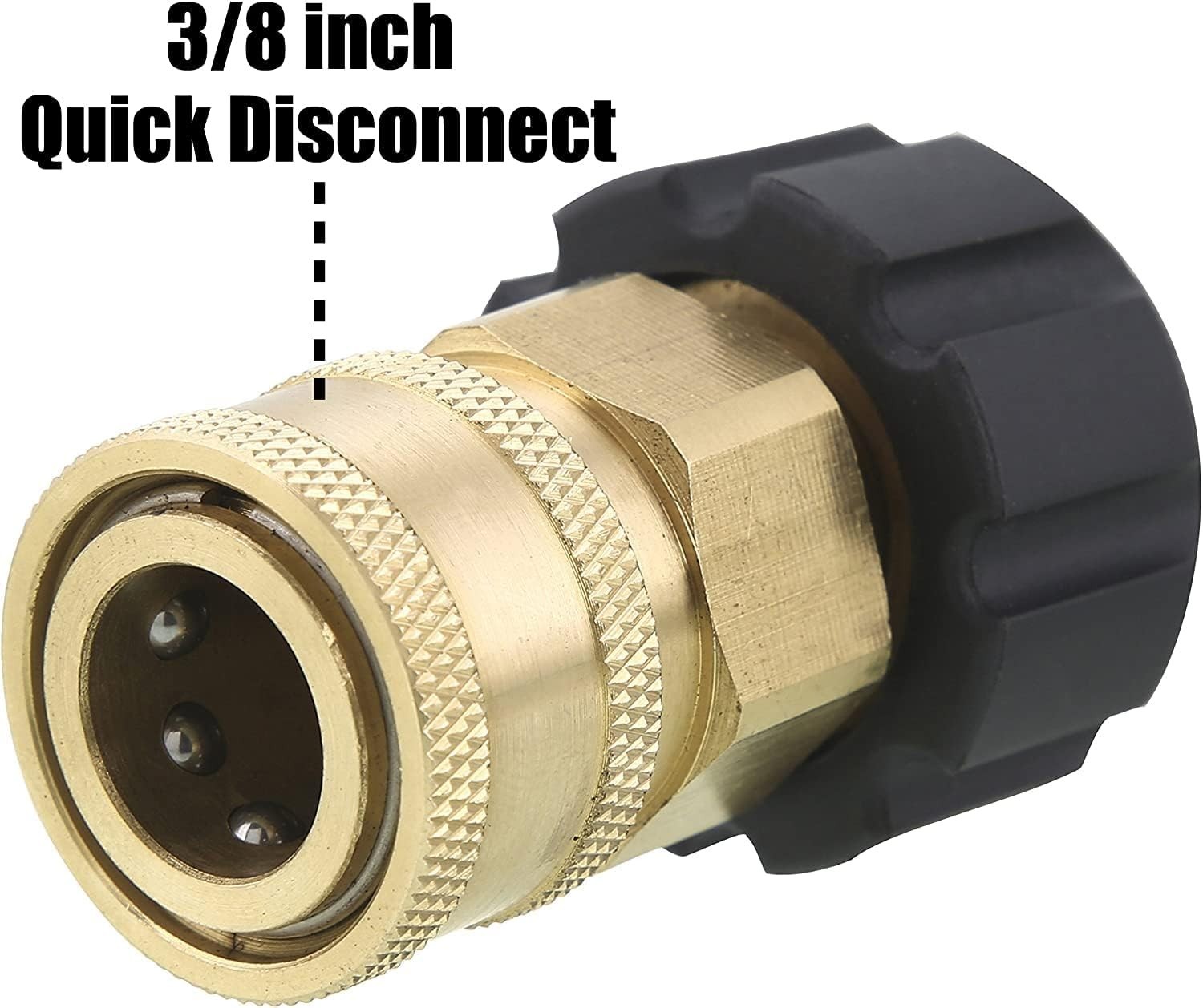 High-Quality Brass Pressure Washer Adapter, M22 14mm to 3/8 Inch Quick Connect