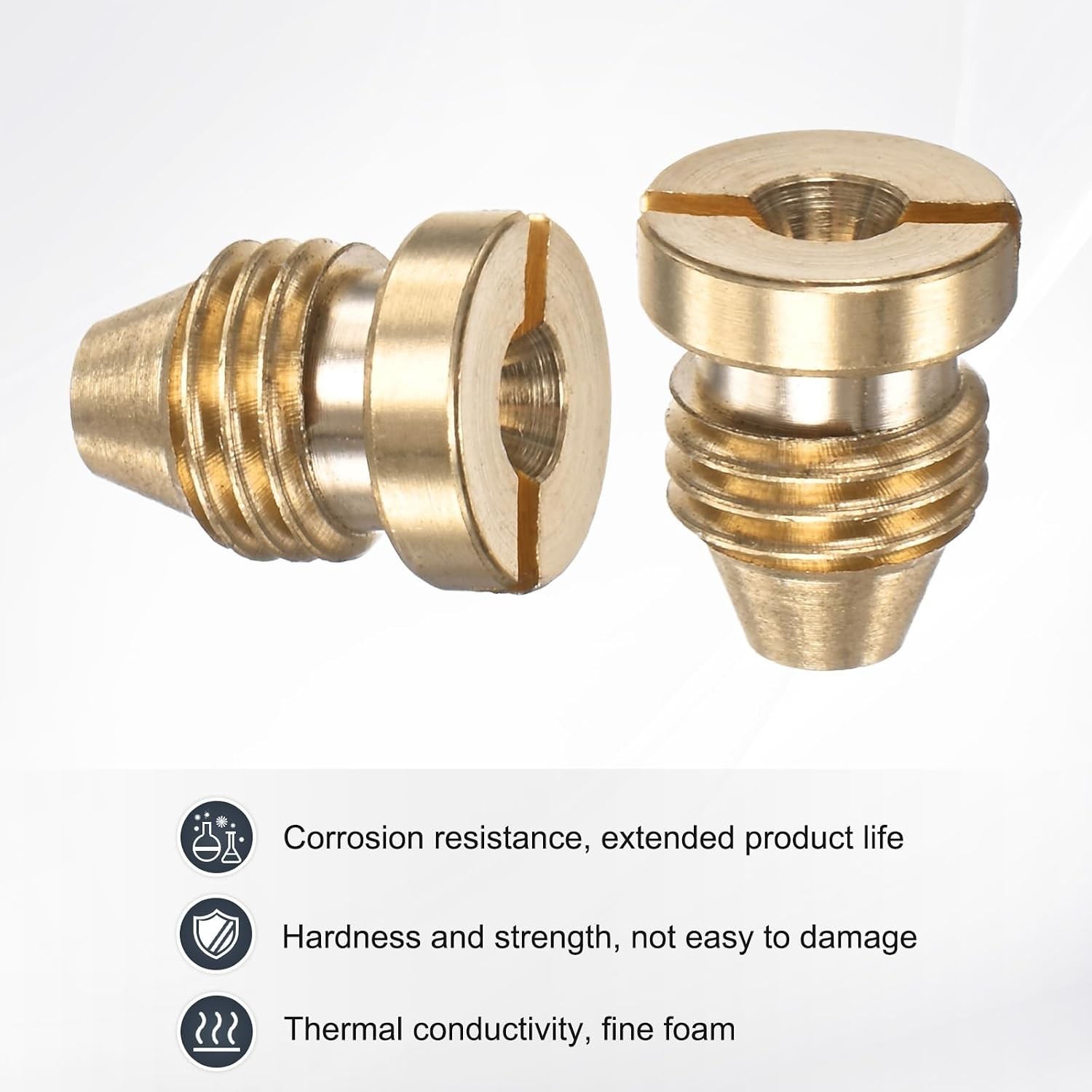 6-Pack Foam Cannon Orifice Nozzle 1.25mm Brass Universal Thread Tips for Snow